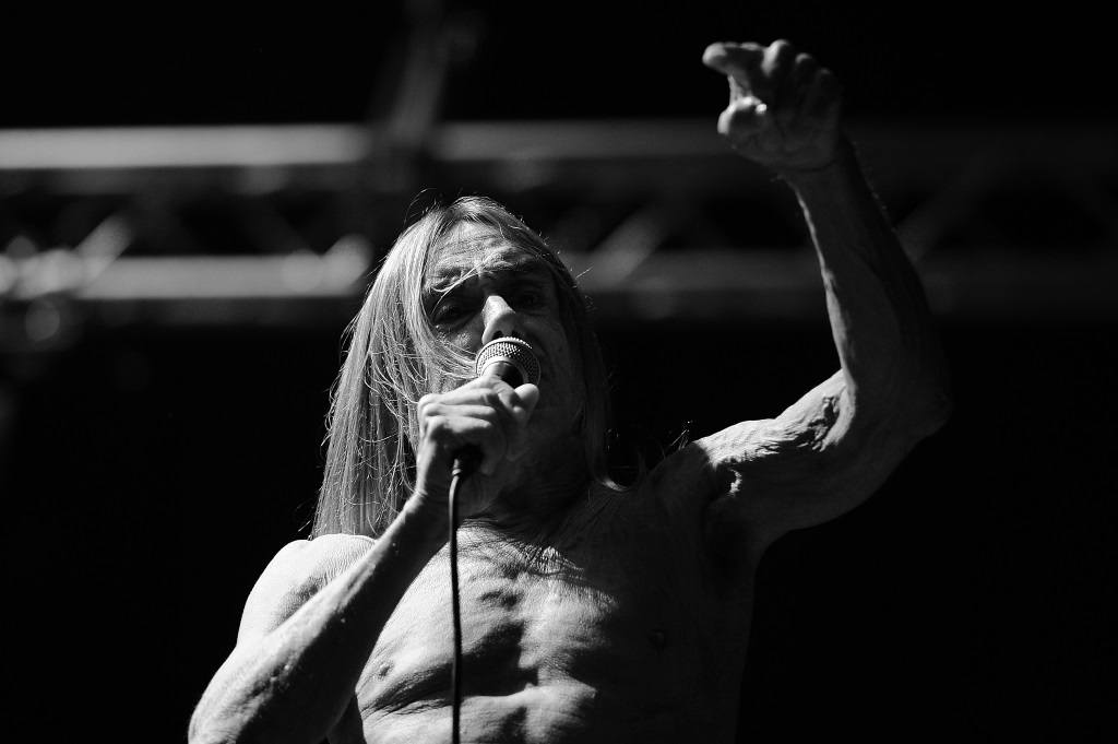 Iggy Pop performs on stage