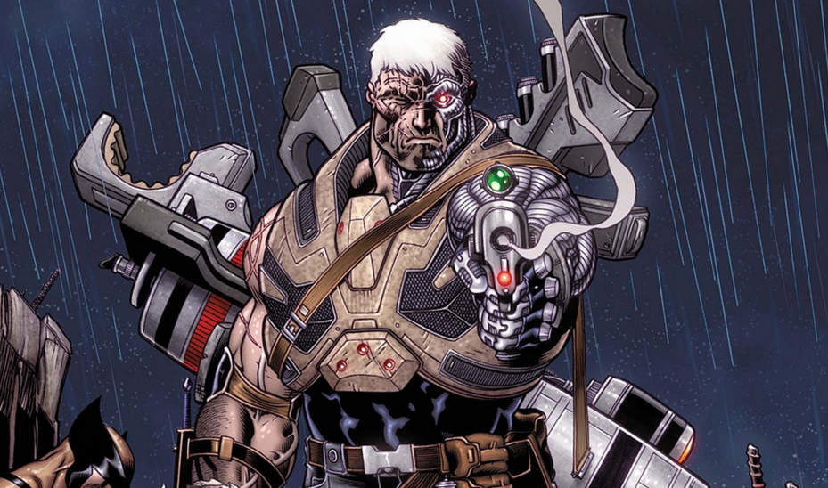 Cable in comic form holding a gun