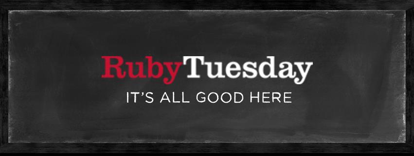 The Ruby Tuesday logo and slogan