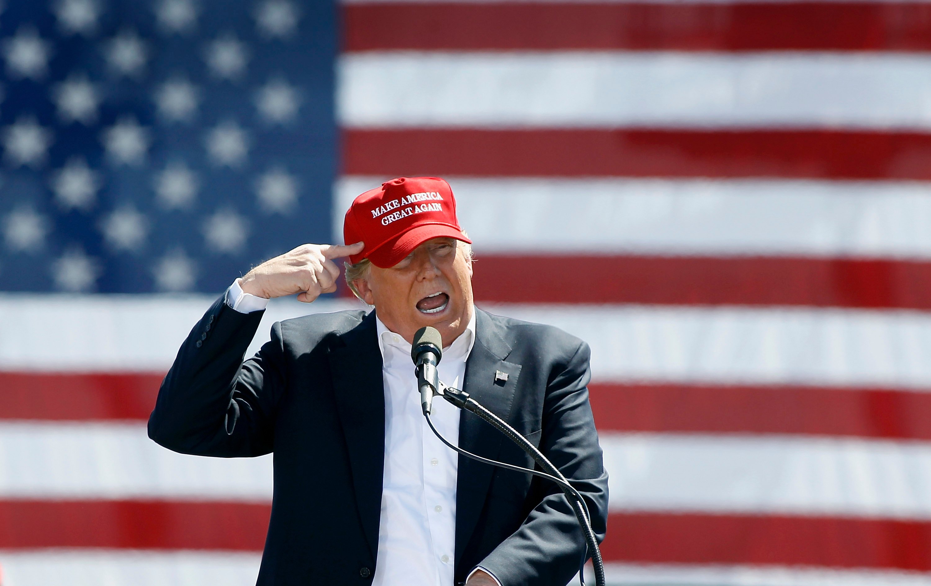 Donald Trump at a campaign rally