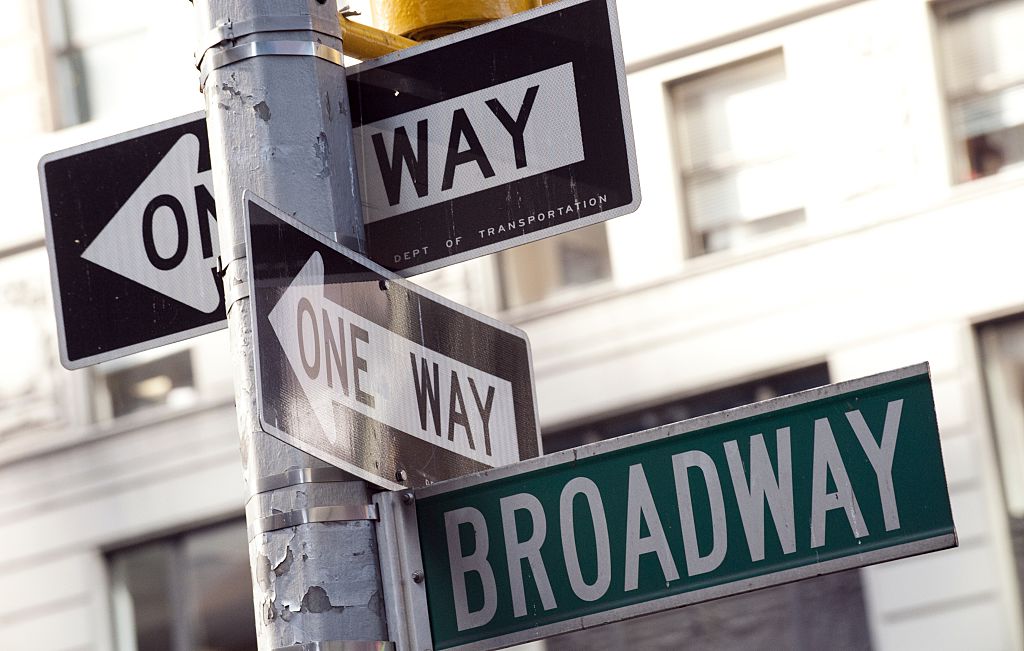 Broadway street sign in New York