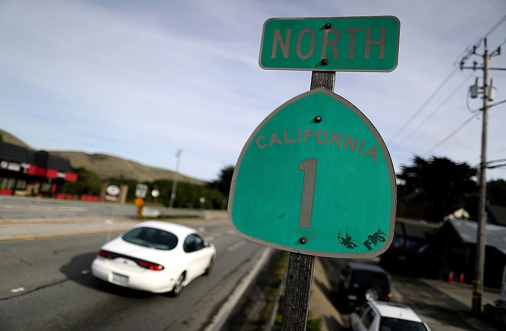 California Highway 1 road sign