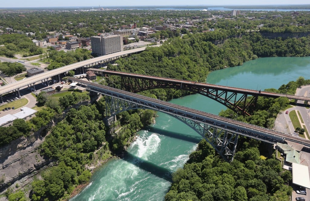 Niagara falls on the Canadian/American border