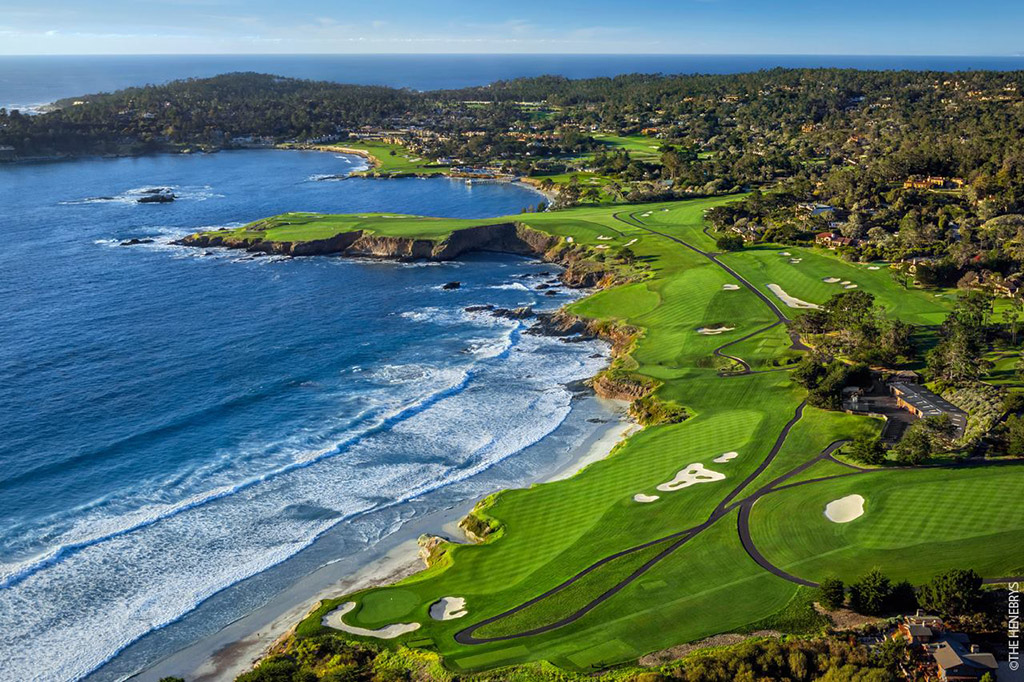 view of the shore and course at Pebble Beach Golf Links