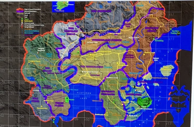 A purported leak of the map for a 'Red Dead Redemption' prequel.