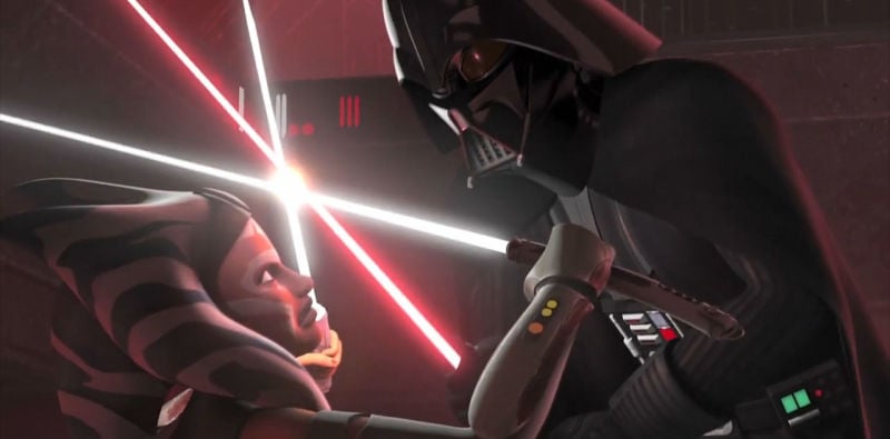 Darth Vader and Ahsoka Tano - Star Wars Rebels Finale