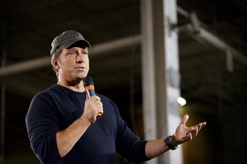 TV personality Mike Rowe , host of "Dirty Jobs", takes part in a roundtable discussion on manufacturing