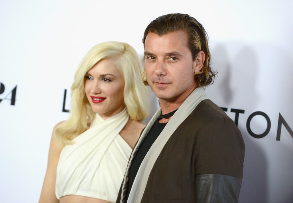 Gwen Stefani and Gavin Rossdale smile on the red carpet together