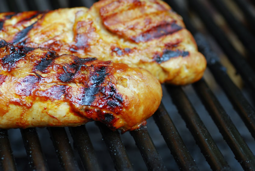 close-up image of two grilled pork tenderloins