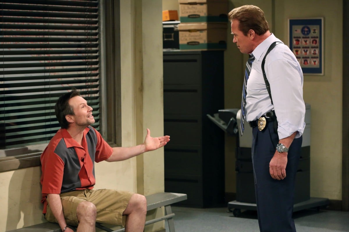 Christian Slater and Arnold Schwarzenegger appeared in the series finale of 'Two and a Half Men' -- Donald Trump