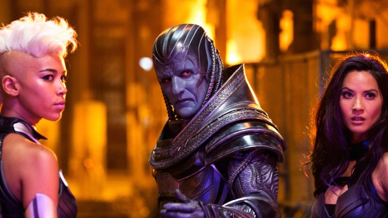 Alexandra Shipp, Oscar Isaac and Olivia Munn in X-Men Apocalypse