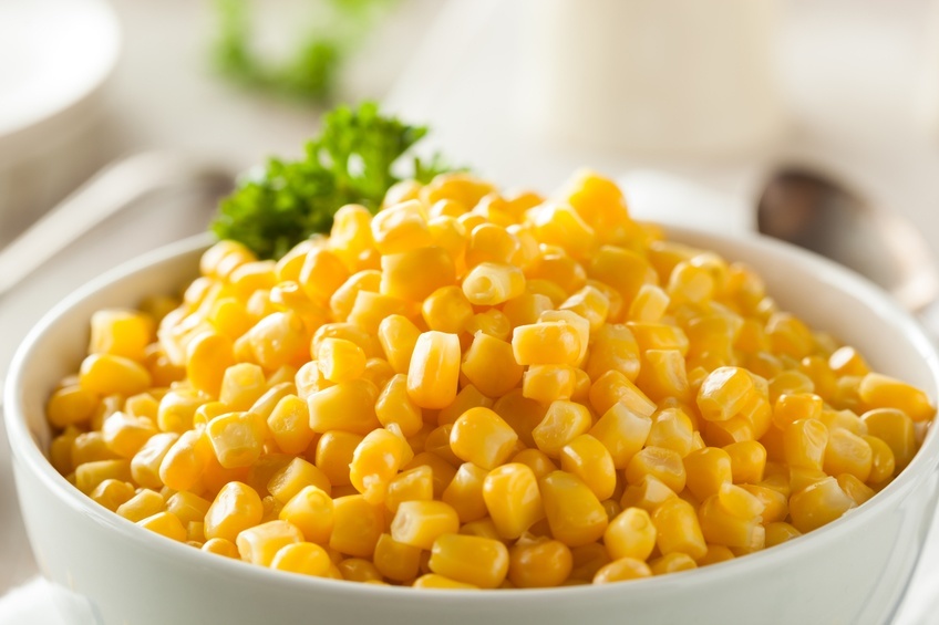 Steamed Corn in a bowl
