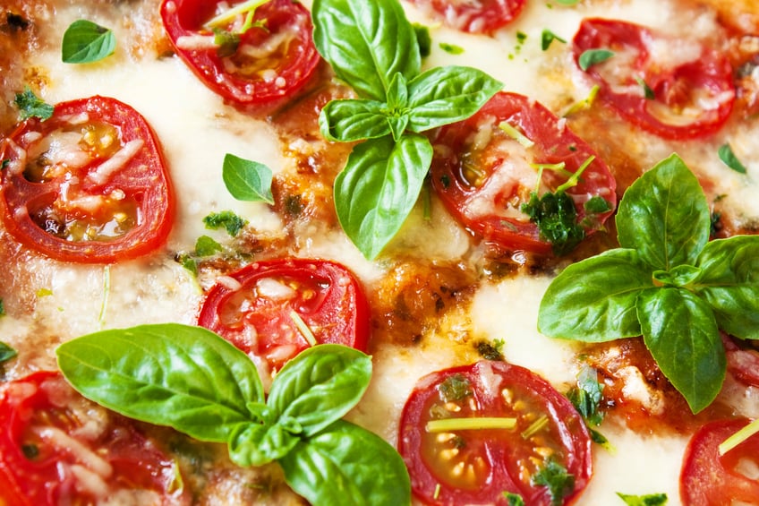 Close up Pizza Margherita