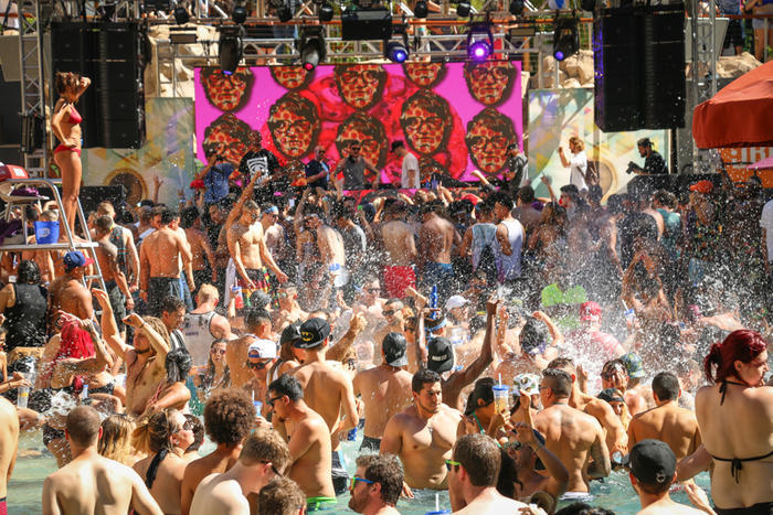 people party at Rehab Beach Club