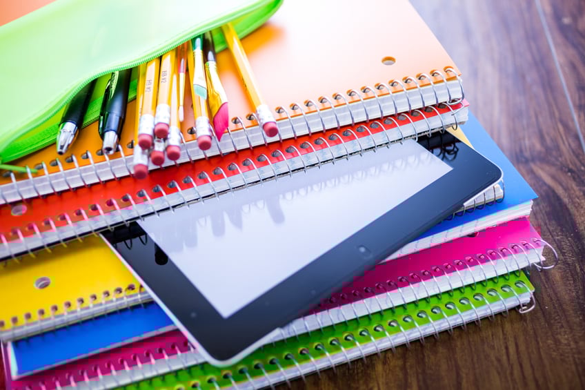School notebooks in variety of colors