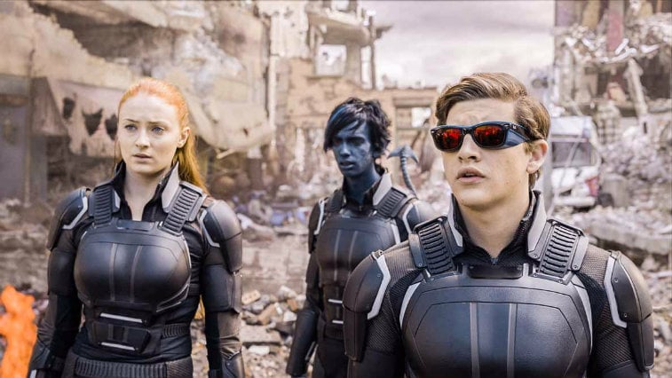 Sophie Turner, Kodi Smit-McPhee and Tye Sheridan in X-Men Apocalypse