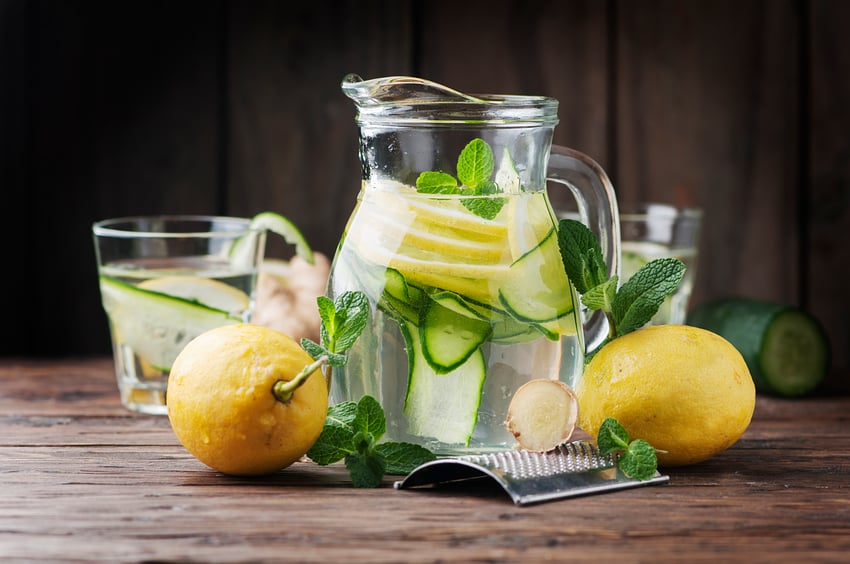 cucumber and lemon beverage