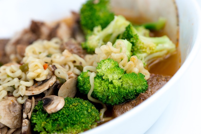Beef and vegetable Japanese ramen