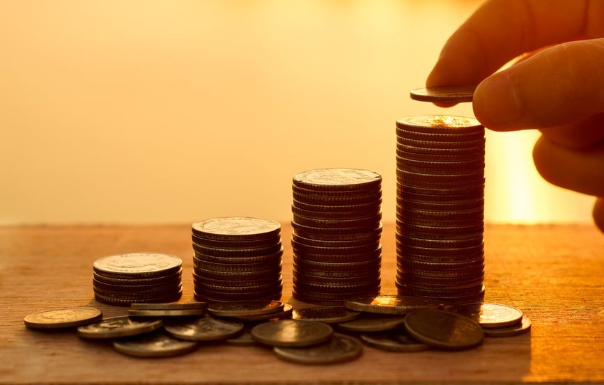 stacks of coins representing investments