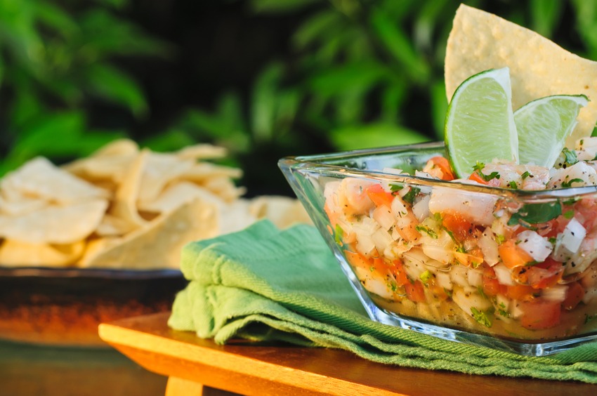 Ceviche with lime