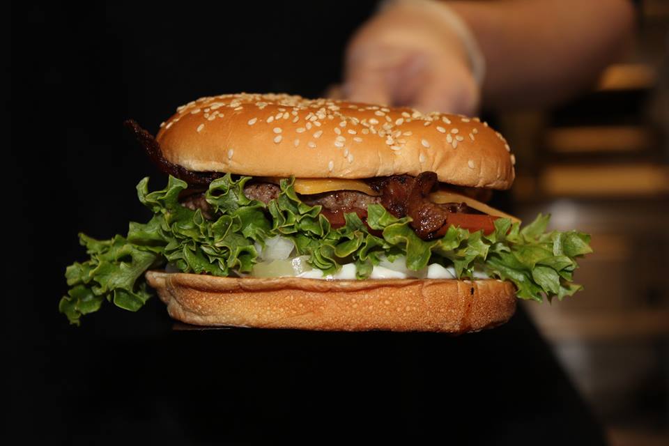 Burgerville bacon cheeseburger