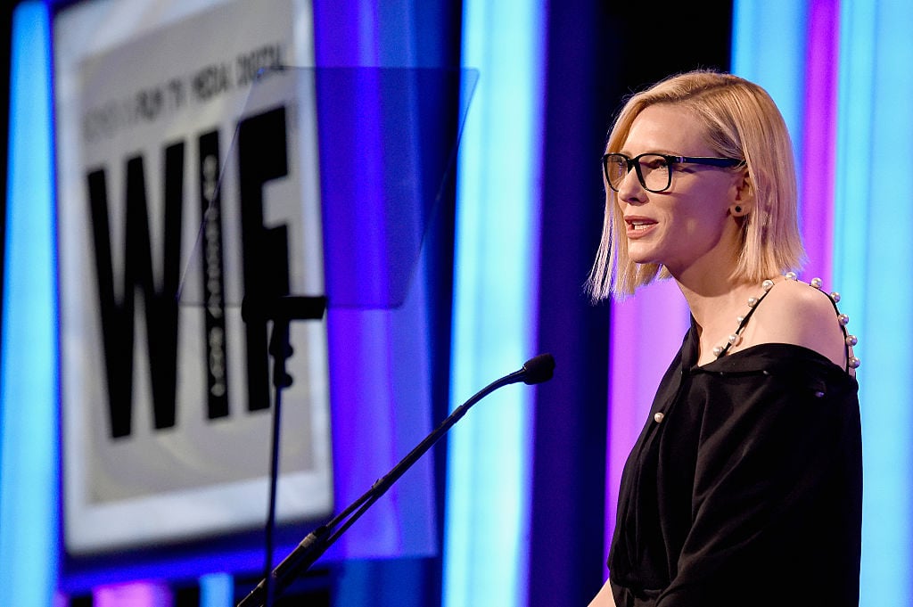 Actress Cate Blanchett speaks onstage at the Women In Film 2016 Crystal + Lucy Awards