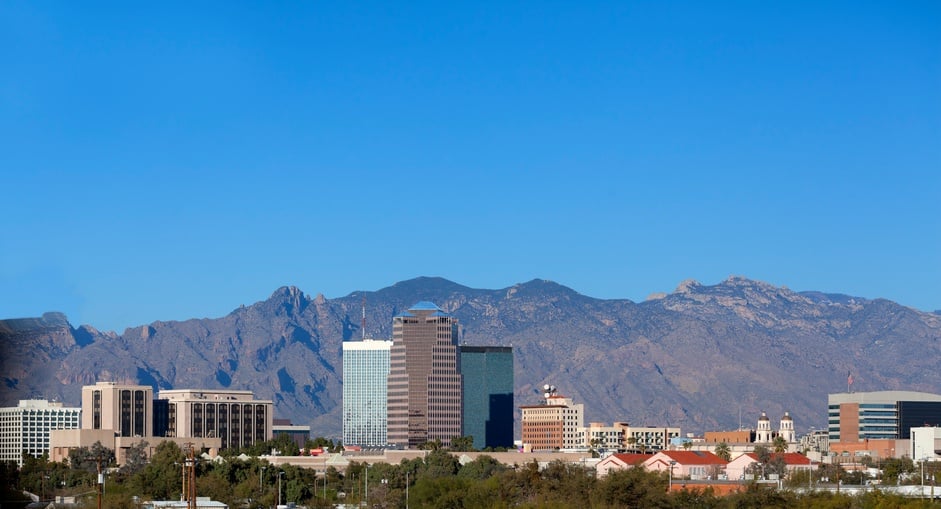 Cityscape of Tucson downtown, Arizona