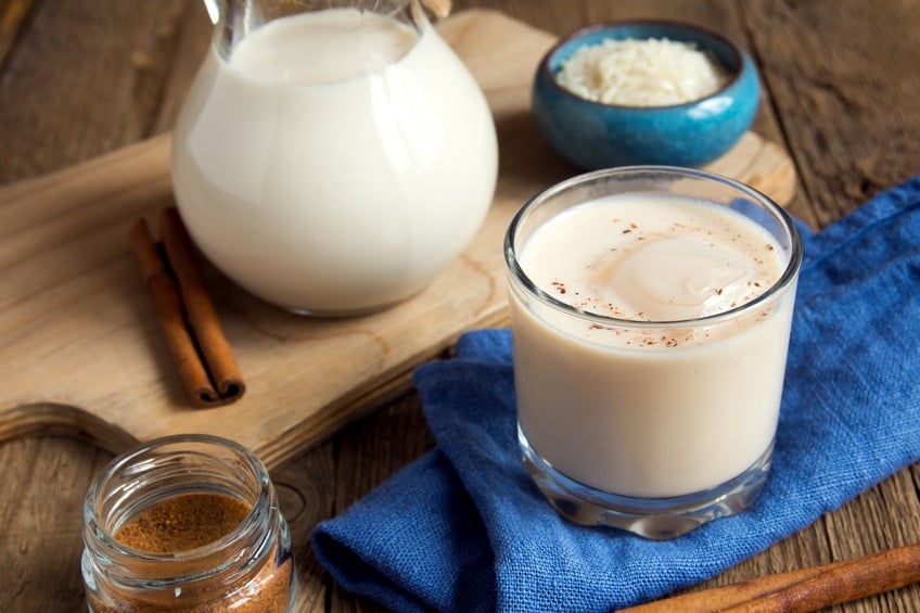 Horchata with cinnamon