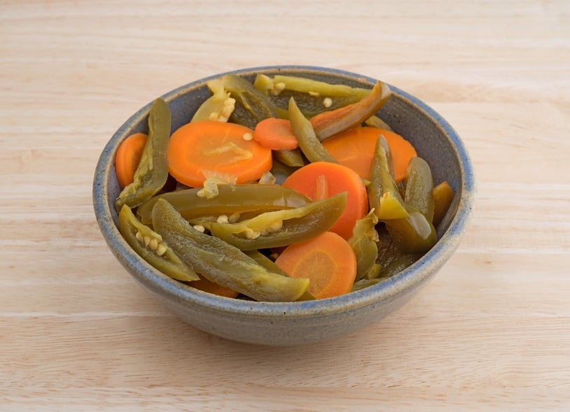 Jalapeno peppers and carrots