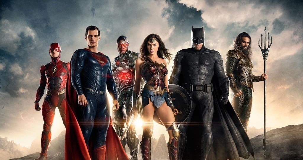 Justice League team standing together