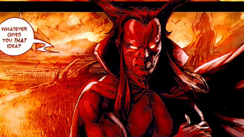Mephist in the defenders Marvel Comics