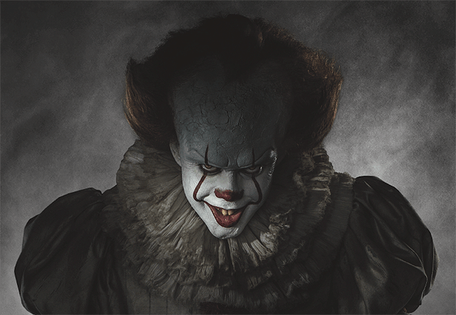The evil clown Pennywise from the upcoming It remake