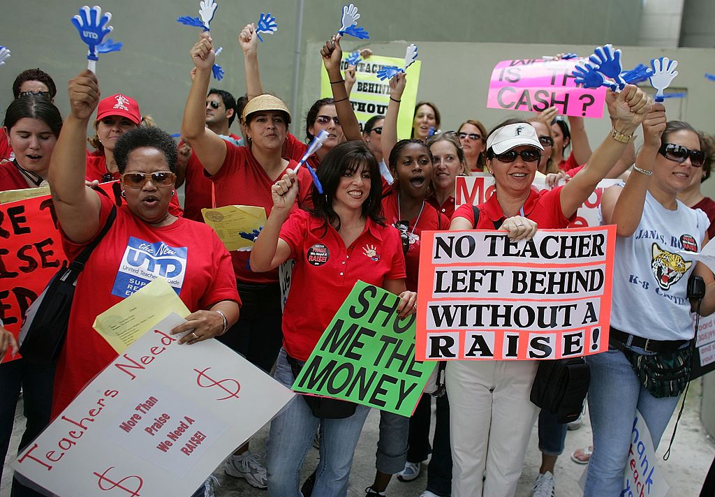 teacher salaries protest