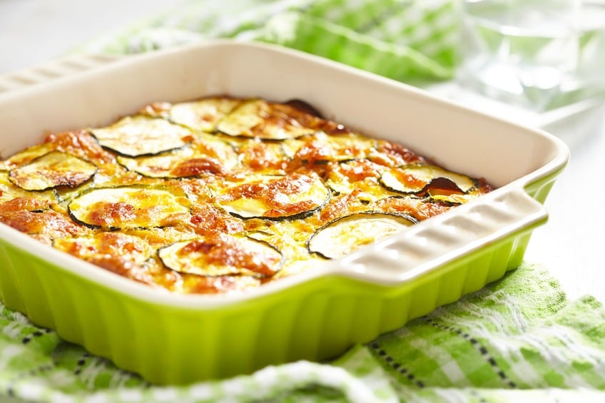 casserole with cheese and zucchini