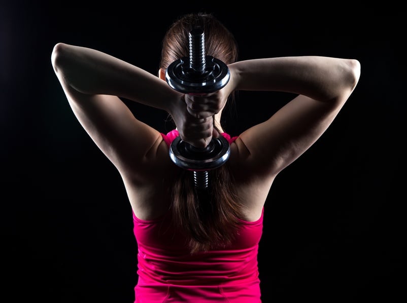 Athlete with kettlebell