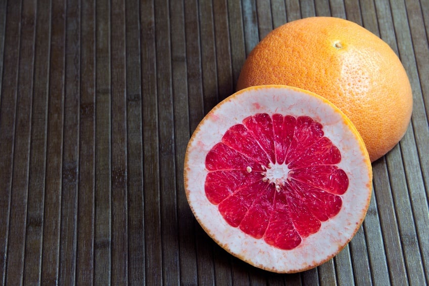 grapefruit cut in half