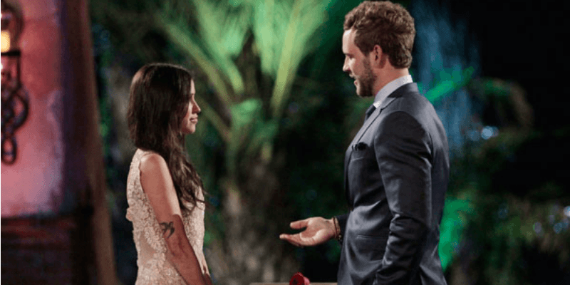 Nick Viall talking to Kaitlyn Bristowe on The Bachelorette.