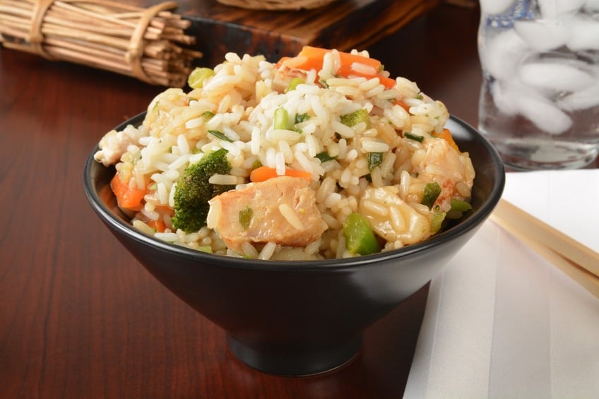 A bowl of chicken teriyaki