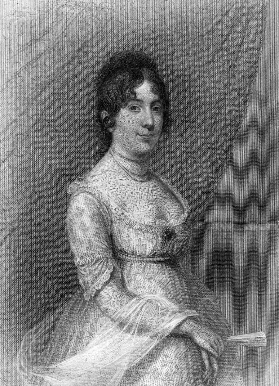 Dorothy 'Dolley' Madison, the wife of James Madison