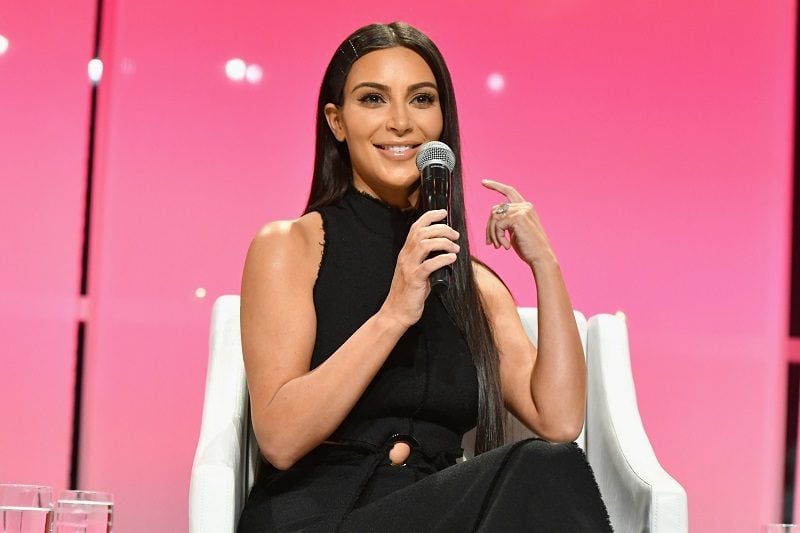 Kim Kardashian-West speaks at a New York event