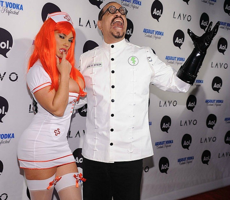 Ice T and Coco dress as a sexy nurse and a mad scientist