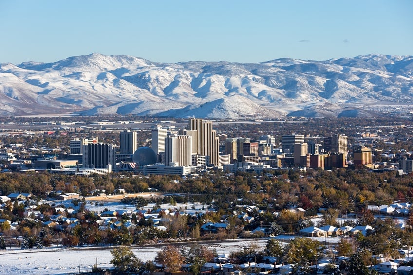 Reno, Nevada, aerial view