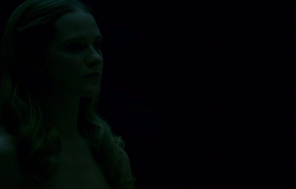 Evan Rachel Wood as Dolores in Westworld