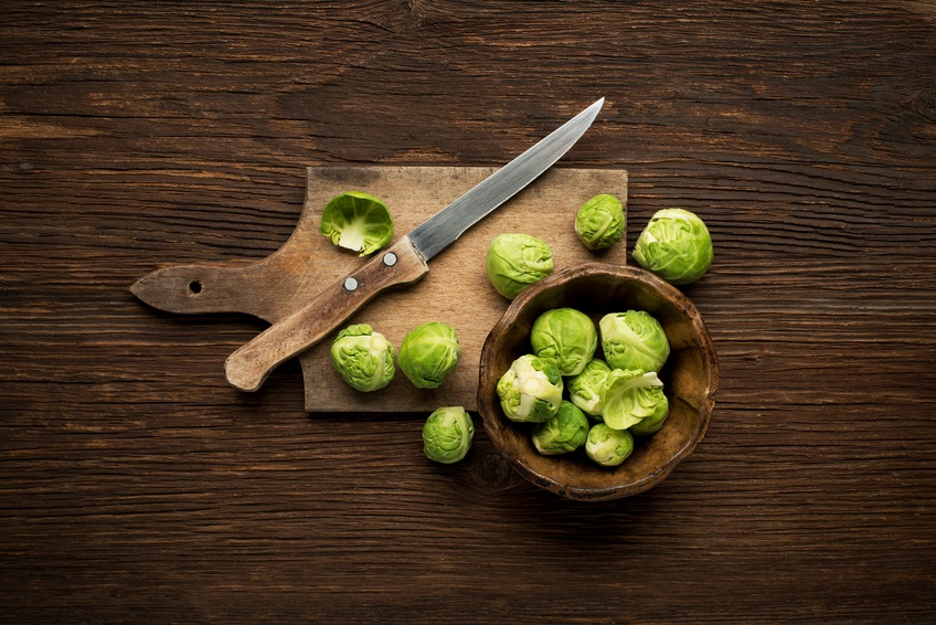 Fresh raw Brussels sprouts