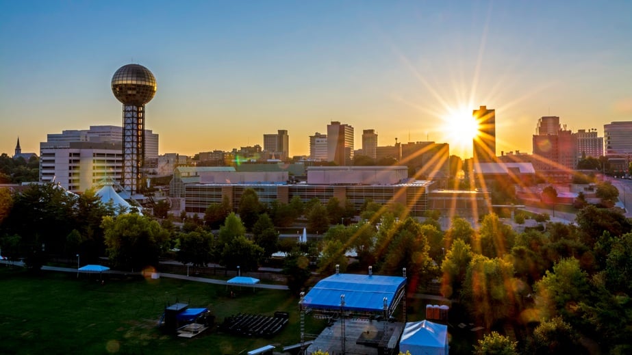 Sunrise in Knoxville, Tennessee