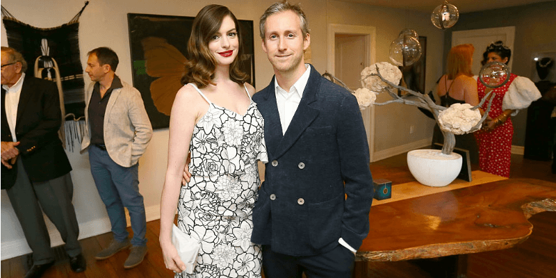 Anne Hathaway and Adam Shulman attend Disney's Alice Through the Looking Glass event