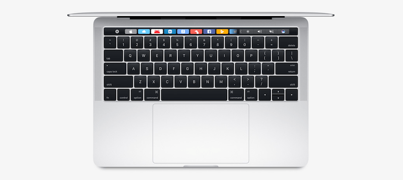 MacBook Pro with Touch Bar from above