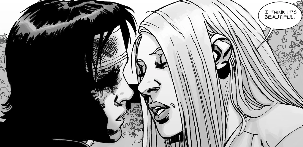 Lydia seduces Carl in a scene from 'The Walking Dead'