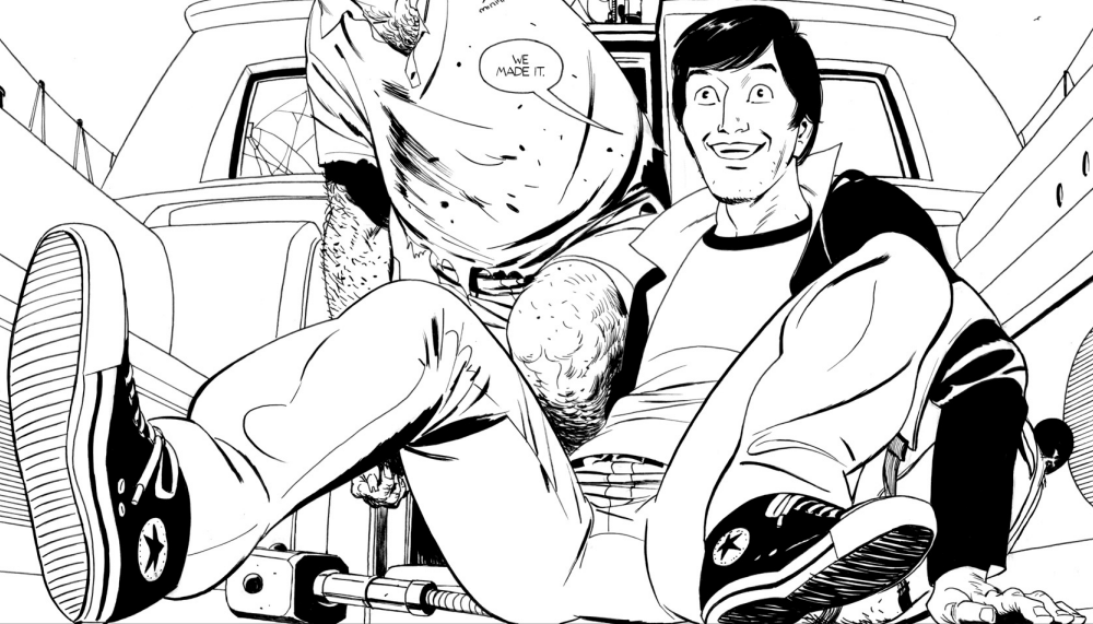Jeffrey Grimes in a scene from 'The Walking Dead' comics.
