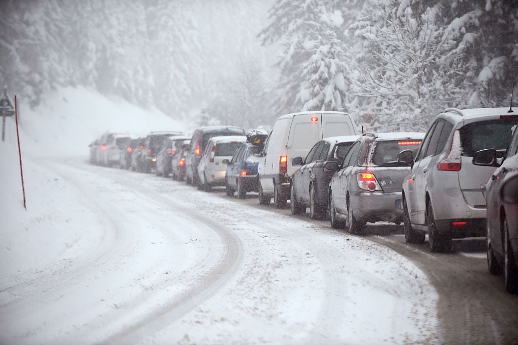 snowy road
